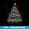 Hippie Christmas Peace Sign Xmas Tree Peace Love Joy - Vintage Sublimation PNG Download