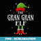 Gran Gran Elf Xmas Matching Family Group Christmas Party - Premium PNG Sublimation File