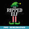 Ripped Elf Matching Family Group Christmas Party - Vintage Sublimation PNG Download