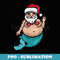 Mermaid Santa Graphic Christmas boys Funny - Modern Sublimation PNG File