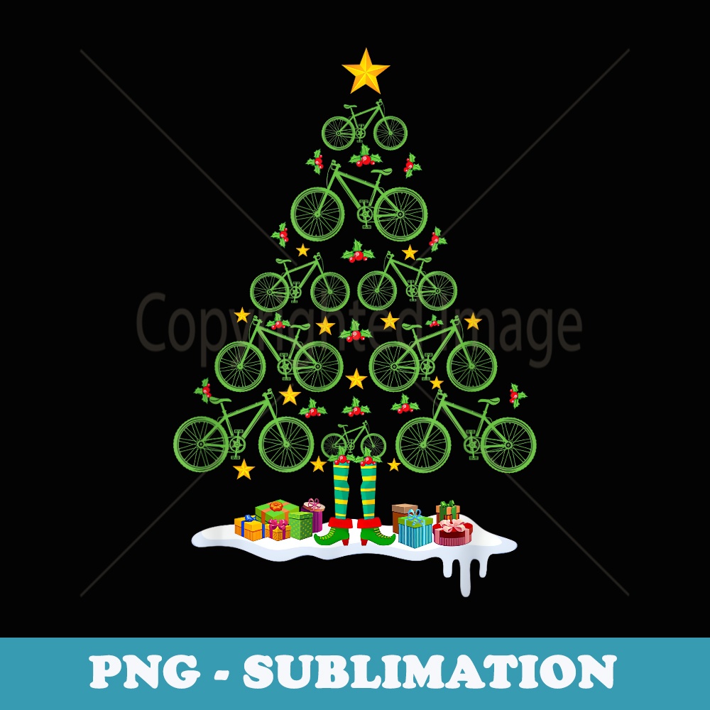 Christmas Ornament Bicycle Christmas Tree Bicycle Lover Xmas - Exclusive PNG Sublimation Download