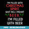Funny Christmas In July Gag - Xmas Spirit Beer - Elegant Sublimation PNG Download