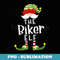 Biker Elf Group Christmas Funny Pajama Party - Vintage Sublimation PNG Download