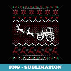 xmas farmer tractor ugly christmas - digital sublimation download file