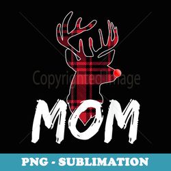 mom family matching pajama - christmas red nose deer