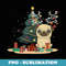 Pug Dog Tree Christmas er Xmas Pet Dog Lover Owner - Artistic Sublimation Digital File