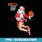 Santa Basketball Dunk Christmas Winter Athlete - Professional Sublimation Digital Download