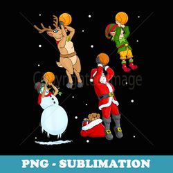 christmas basketball ball santa hat xmas boys men sport - png transparent sublimation design