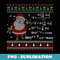 Santa & Math Equation Teacher Christmas Ugly Xmas er - Premium PNG Sublimation File