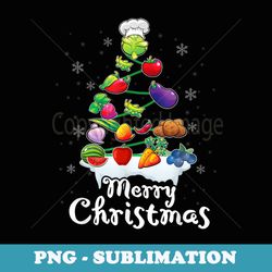 vegetable christmas tree funny lunch lady pajama xmas - vintage sublimation png download