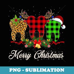 dentist christmas funny leopard plaid tooths dental costume - exclusive png sublimation download