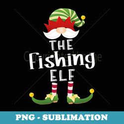 fishing elf group christmas funny pajama party - instant sublimation digital download