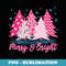 Merry and Bright Pink Christmas Tree Pink Christmas Costume - Artistic Sublimation Digital File
