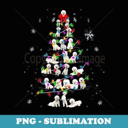 cute bichon frise dog christmas tree decor xmas tree - instant sublimation digital download