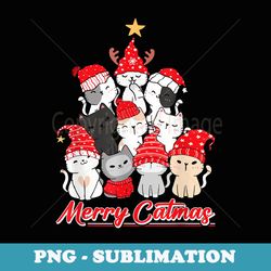 merry catmas christmas ugly xmas cat lover - premium png sublimation file