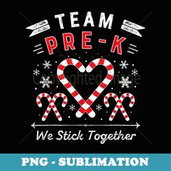 team pre-k christmas candy cane heart preschool prek teacher - premium sublimation digital download
