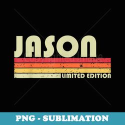jason name personalized retro vintage 80s 90s birthday - decorative sublimation png file