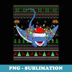 stingray fish lover xmas santa stingray ugly christmas - premium sublimation digital download
