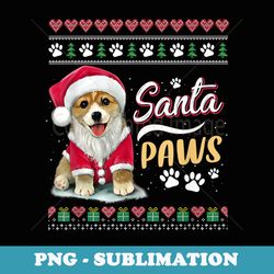 santa paws christmas dog - merry christmas funny xmas