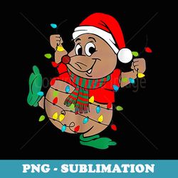 cute santa gus christmas lights funny xmas - png sublimation digital download