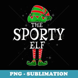 the sporty elf group matching family christmas holiday funny - png transparent sublimation design