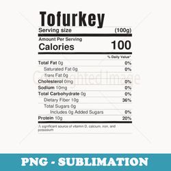 tofurky nutritional facts thanksgiving x-mas holiday vegan - png transparent sublimation design