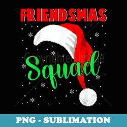 friendsmas squad cool santa hat matching friends family xmas - retro png sublimation digital download