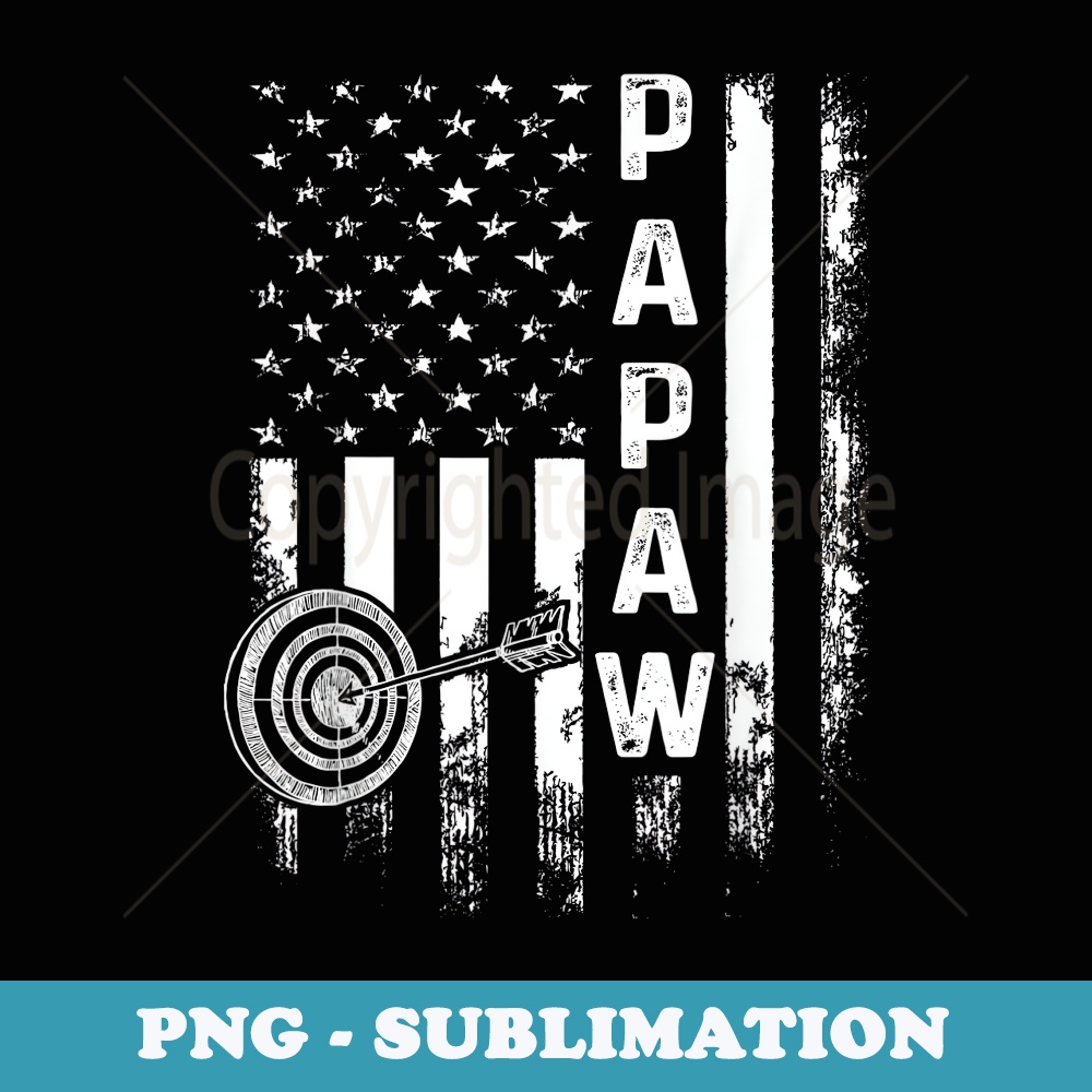 Archery Papaw American Flag Vintage Christmas Xmas - Exclusive Sublimation Digital File