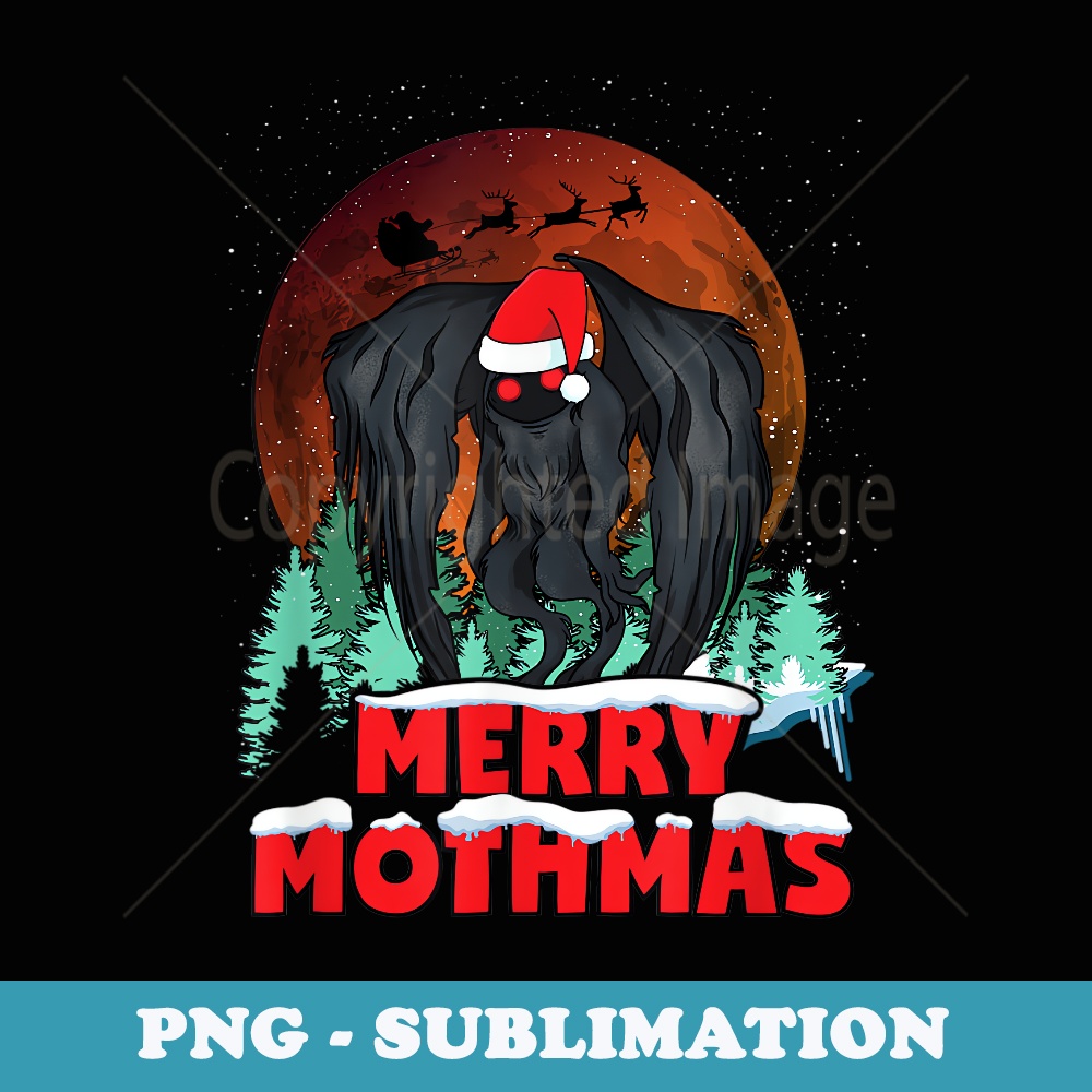 Mothman Christmas - Merry Mothmas Funny Moth Man Xmas Santa - Special Edition Sublimation PNG File