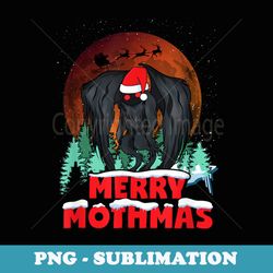 mothman christmas - merry mothmas funny moth man xmas santa