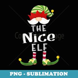 nice elf group christmas funny pajama party - signature sublimation png file