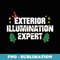 Exterior Illumination Expert Christmas Light Hanging Pro - Instant PNG Sublimation Download