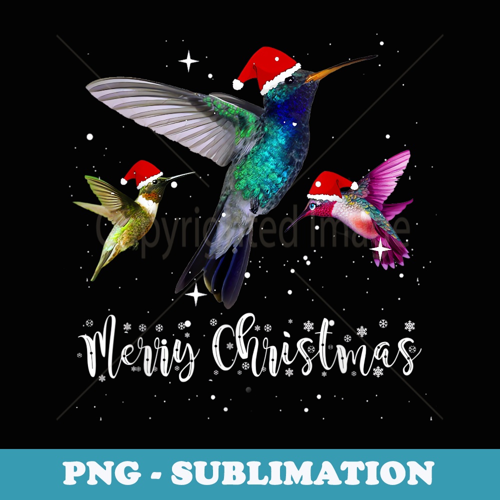Cute Hummingbird Christmas Xmas - Unique Sublimation PNG Download
