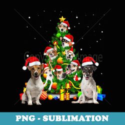 jack russell terrier christmas tree x-mas - png sublimation digital download