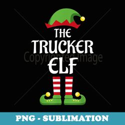 trucker elf family matching group christmas - png sublimation digital download