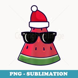 christmas in july watermelon summer santa xmas cute - sublimation png file