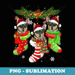 rat terrier christmas socks tree light xmas santa hat - sublimation png file