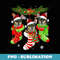Rat Terrier Christmas Socks Tree Light Xmas Santa Hat - Sublimation PNG File