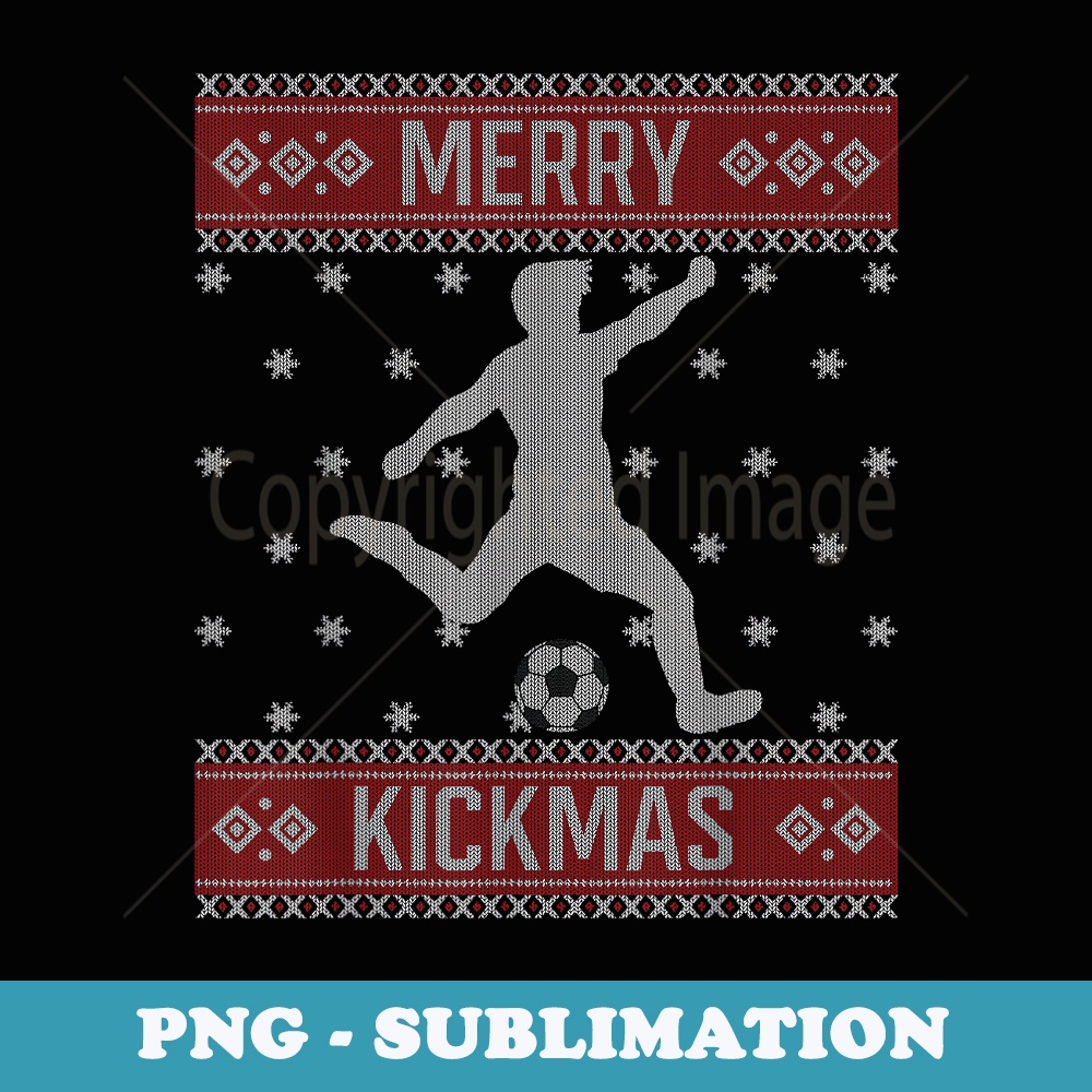 Christmas Soccer Merry Kickmas Ball Sport Player Xmas - Premium PNG Sublimation File