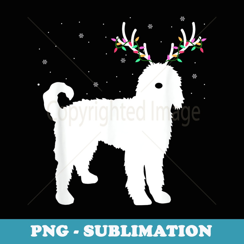 Christmas Goldendoodle With Antlers Xmas Reindeer Dog Lover - Stylish Sublimation Digital Download