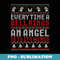 Every Time A Bell Rings An Angel Get Its Wings Ugly Xmas - Instant PNG Sublimation Download