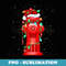 Xmas Lights Fire Hydrant Firefighter Christmas - Digital Sublimation Download File