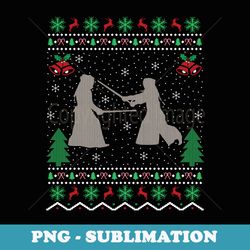 ugly xmas er style martial arts kendo christmas - png sublimation digital download