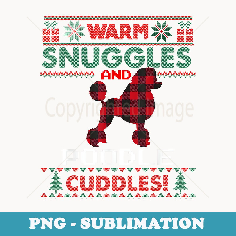 Poodle Dog Christmas Pajama Ugly Christmas er - Signature Sublimation PNG File