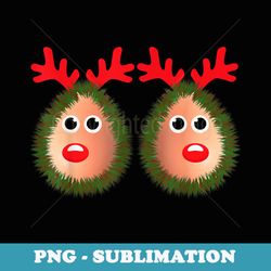 sexy reindeer boobs ugly christmas er tinsel deer horns - png transparent sublimation design