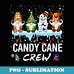 candy cane crew gnomes - vintage sublimation png download