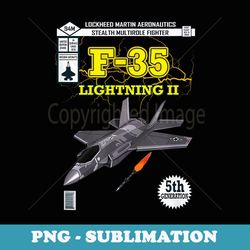 f-35 lightning ii 5th gen stealth jet fighter veterans day - premium png sublimation file