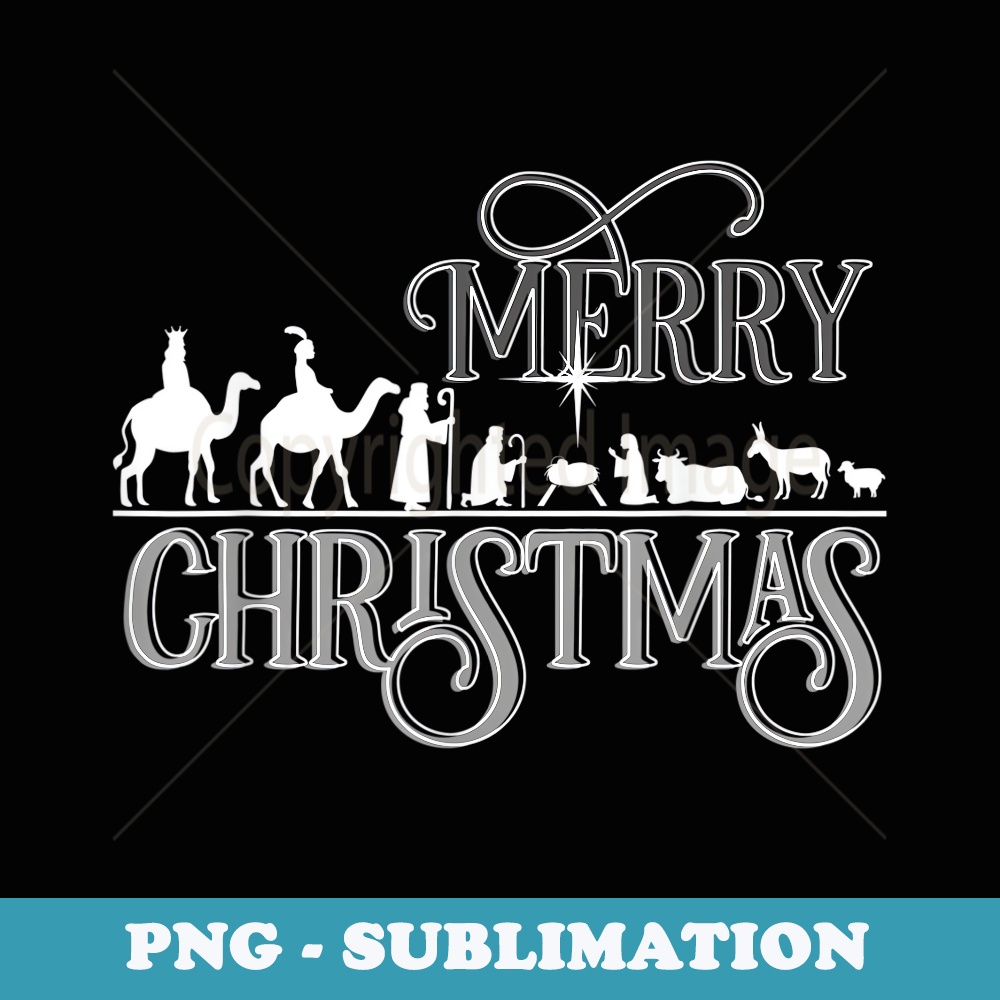 Merry Christmas Crib Holy Night s Idea - High-Resolution PNG Sublimation File