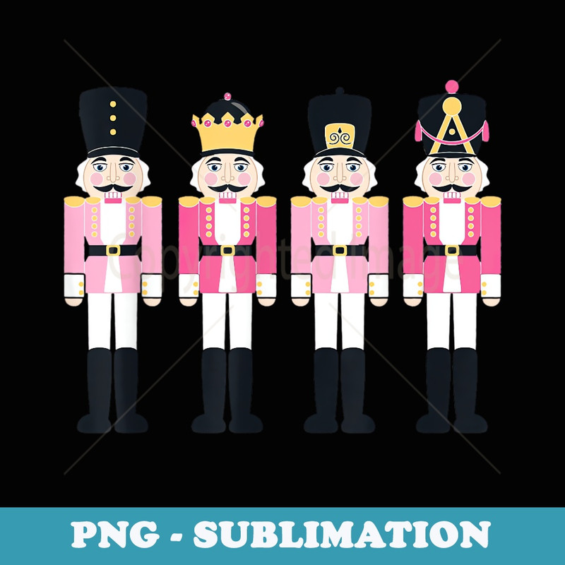 Pink Nutcracker Ballet Vintage Christmas Nutcracker s - Artistic Sublimation Digital File