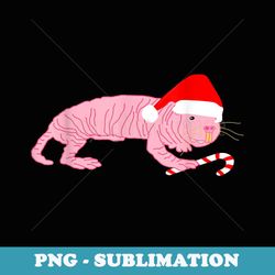 santa naked mole rat christmas costume weird animal - png transparent sublimation design
